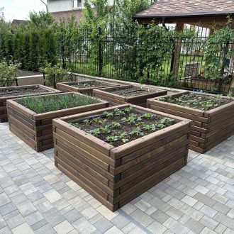 Грядки из бруса лиственницы / Чеховский район // Июнь 2025