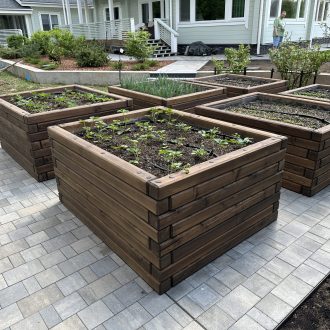 Грядки из бруса лиственницы / Чеховский район // Июнь 2025