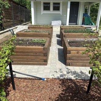 Грядки из бруса лиственницы / Чеховский район // Июнь 2025