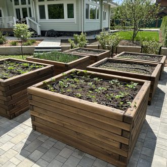 Грядки из бруса лиственницы / Чеховский район // Июнь 2025