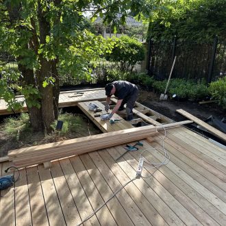 Открытая терраса из лиственницы / Мэдисон Парк // Июнь 2025