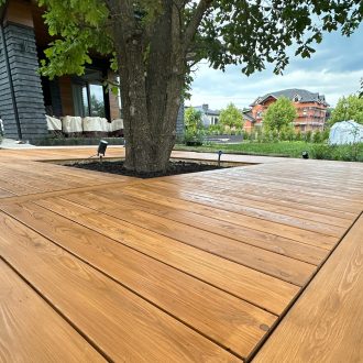 Открытая терраса из лиственницы / Мэдисон Парк // Июнь 2025