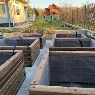 Грядки из бруса лиственницы / Чеховский район // Июнь 2025