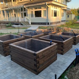 Грядки из бруса лиственницы / Чеховский район // Июнь 2025