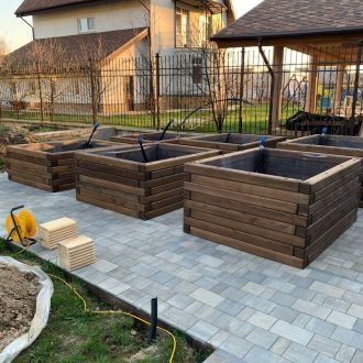 Грядки из бруса лиственницы / Чеховский район // Июнь 2025