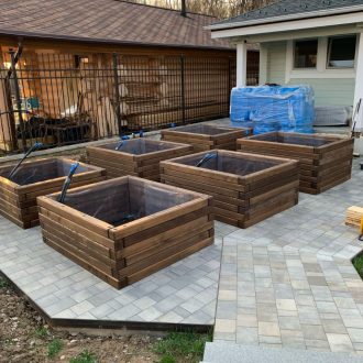 Грядки из бруса лиственницы / Чеховский район // Июнь 2025