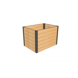 Высокая садовая грядка из лиственницы ЭкоДеко ПРО // 115х80 / 84см